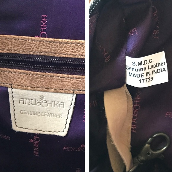 Anuschka Leather Satchel Crossbody Purse - Picture 8 of 15